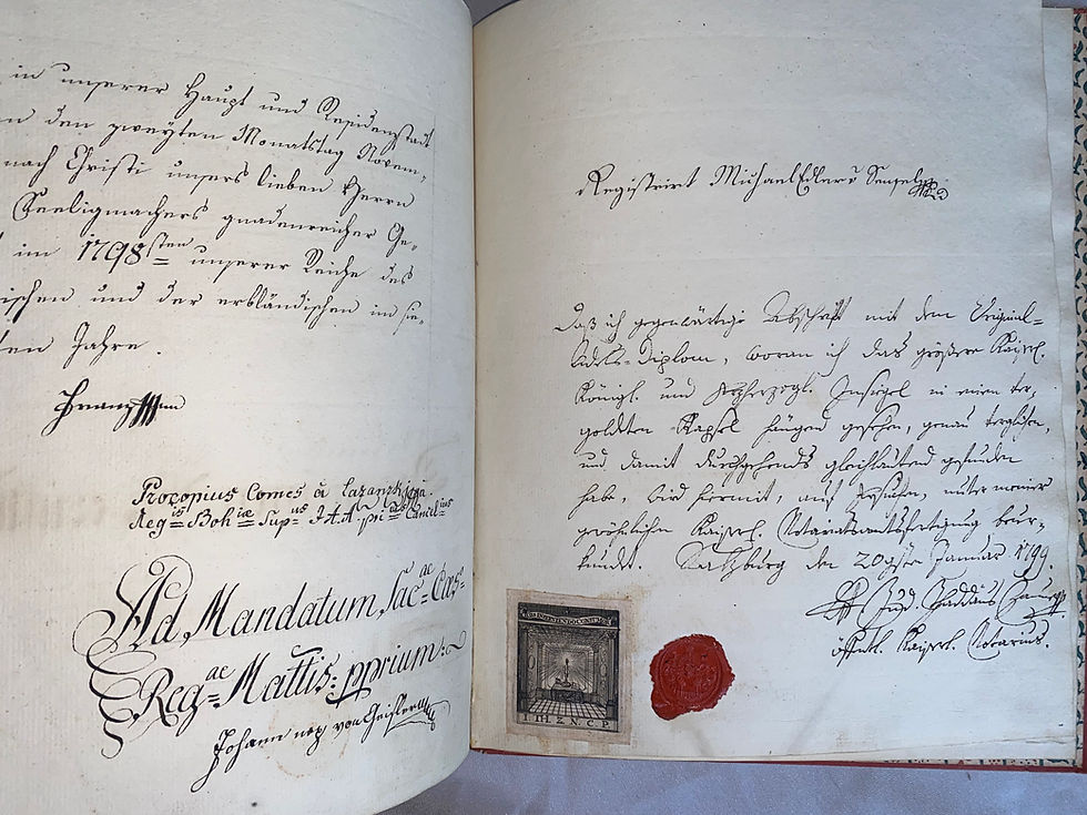 Miniaturbild: Nobilitierung Urkunde Stainhauser von Treuberg 1777