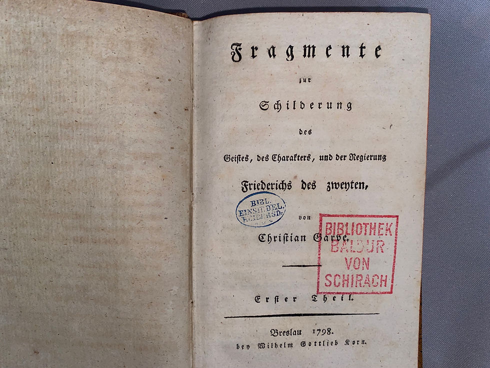Miniaturbild: Garve: Geist & Charakter Friedrich des zweyten 1798