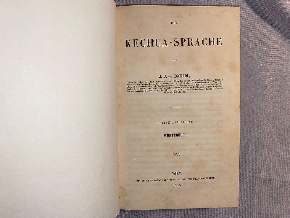 Miniaturbild: Tschudi: Die Kechua-Sprache 1853