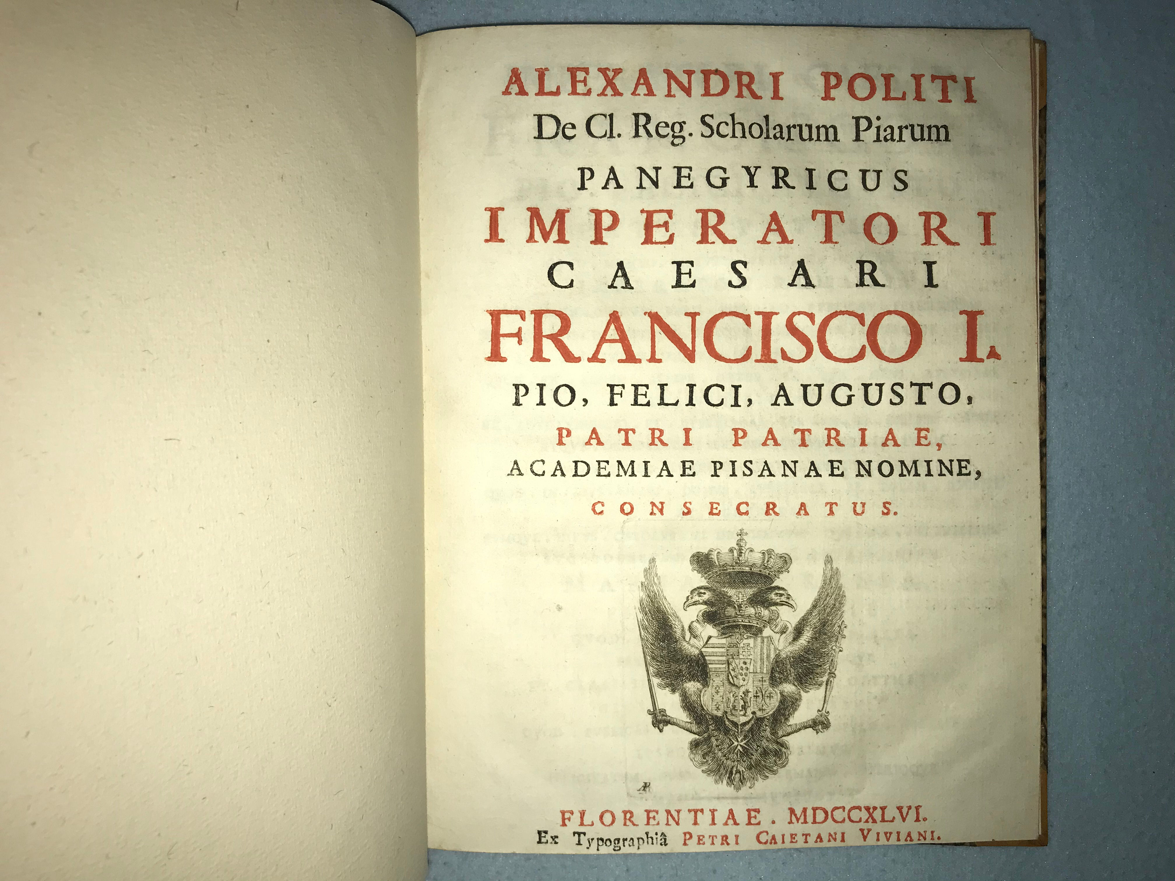 Politi: Panegyricus Imperatori Caesari Francisco I. 1746