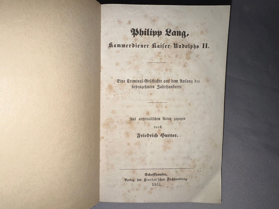 Miniaturbild: Philipp Lang Kammerdiener Kaiser Rudolphs II. 1851