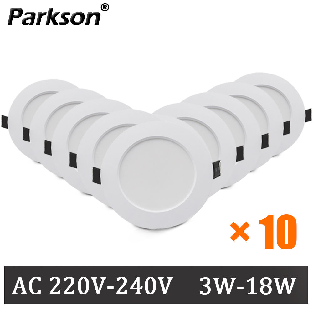 10Pack LED Downlight 220V Recessed Round Ceiling Dowm Light Bedroom Indoor Livin