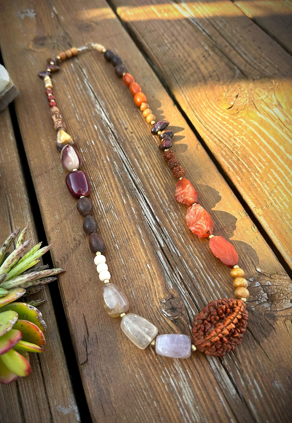 Thumbnail: Large crystal bead necklace