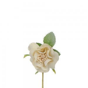 Miniatura: FIORE CON FOGLIA BEIGE (6 PZ)