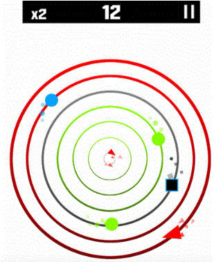 gameplay du jeu Orbital Pixel