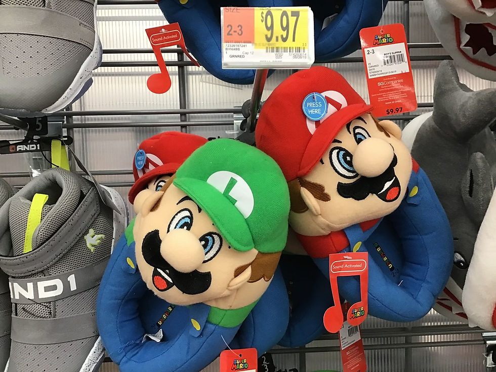 Des figurines de Mario Bros