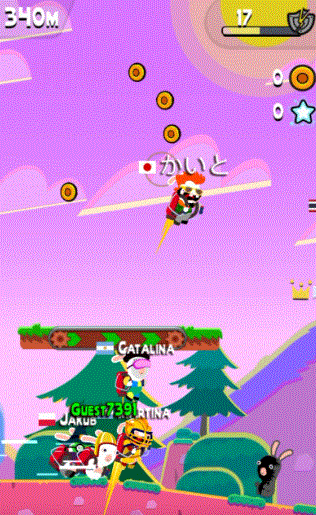 Gameplay du jeu Lapins Crétins: Wild Race