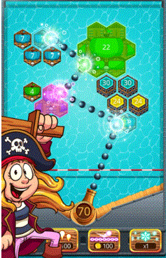 Gameplay du jeu Canons Pirates, la bataille !