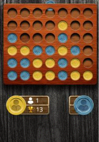 Gameplay du jeu 4 alignés : édition en bois 