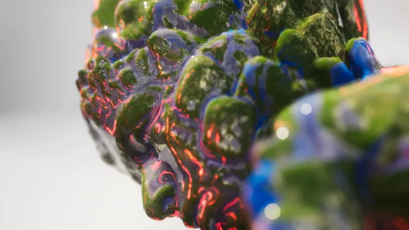 Keiken, the cross-dimensional, multi-reality and world-building collaborative practice is in a constant state of “merging the physical and digital in a seamless way.” The collective has members across London and Berlin, and works with film, installation, VR, AR, performance and gaming engines to conduct this world-building practice. Most recently, the collective collaborated with George Jasper Stone, a London-based CGI artist on Feel My Metaverse, which is one of four early-career artist works that was commissioned for Jerwood Arts’ group exhibition, Jerwood Collaborate!.