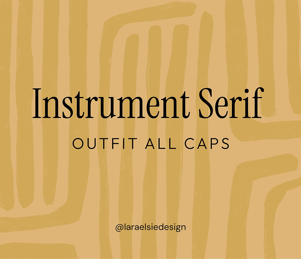 google font pairing instrument serif and outfit