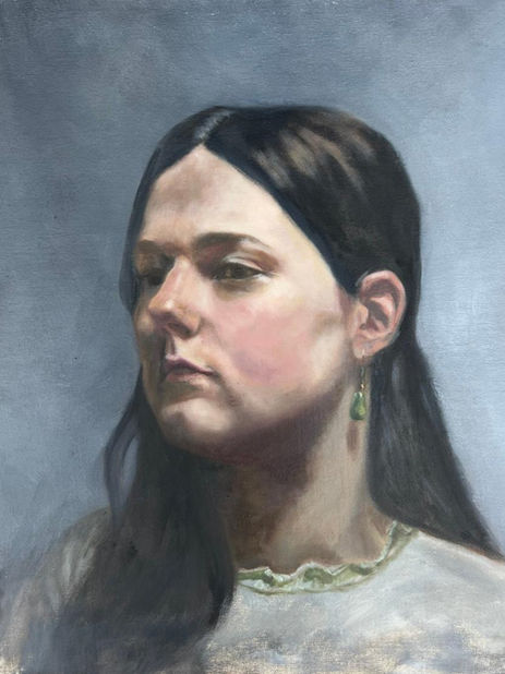female portrait oil painting irish artist