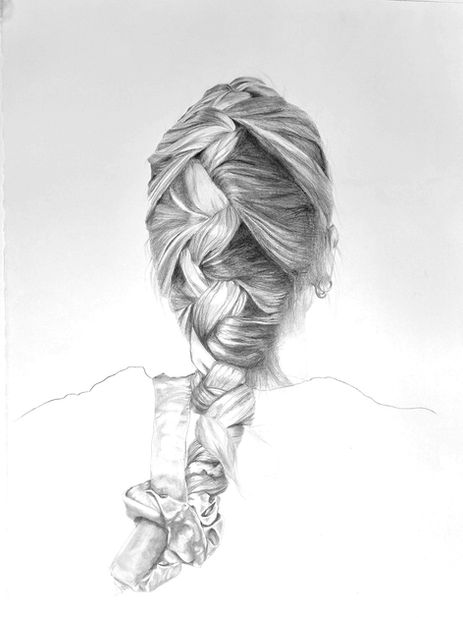 artist drawing woman hair