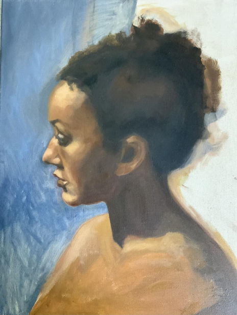 female portrait oil painting irish artist