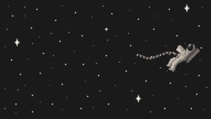 Multiple animations created for Gex to tell a little story about an Astronaut stranded in space.