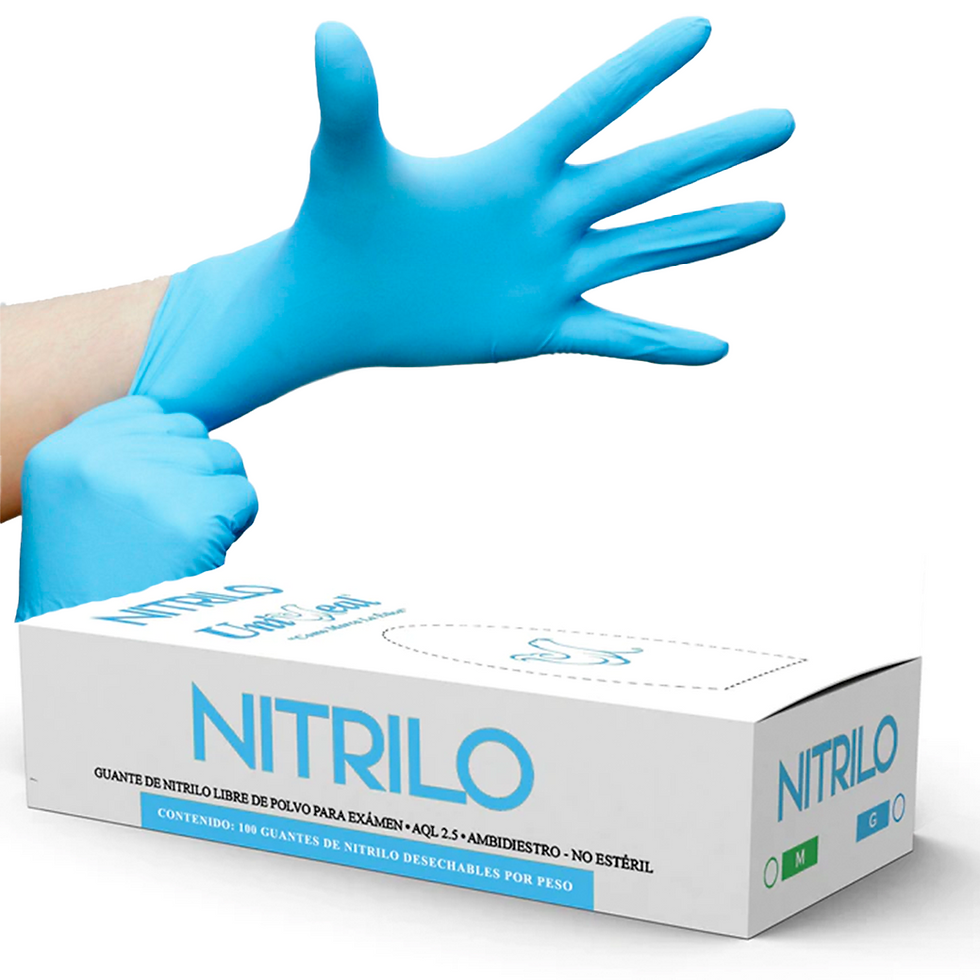 Miniatura: Guantes Desechables de Nitrilo Colores Uniseal Caja con 100 Piezas