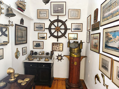 Domus K 1885 inside the Captain's House showing relics