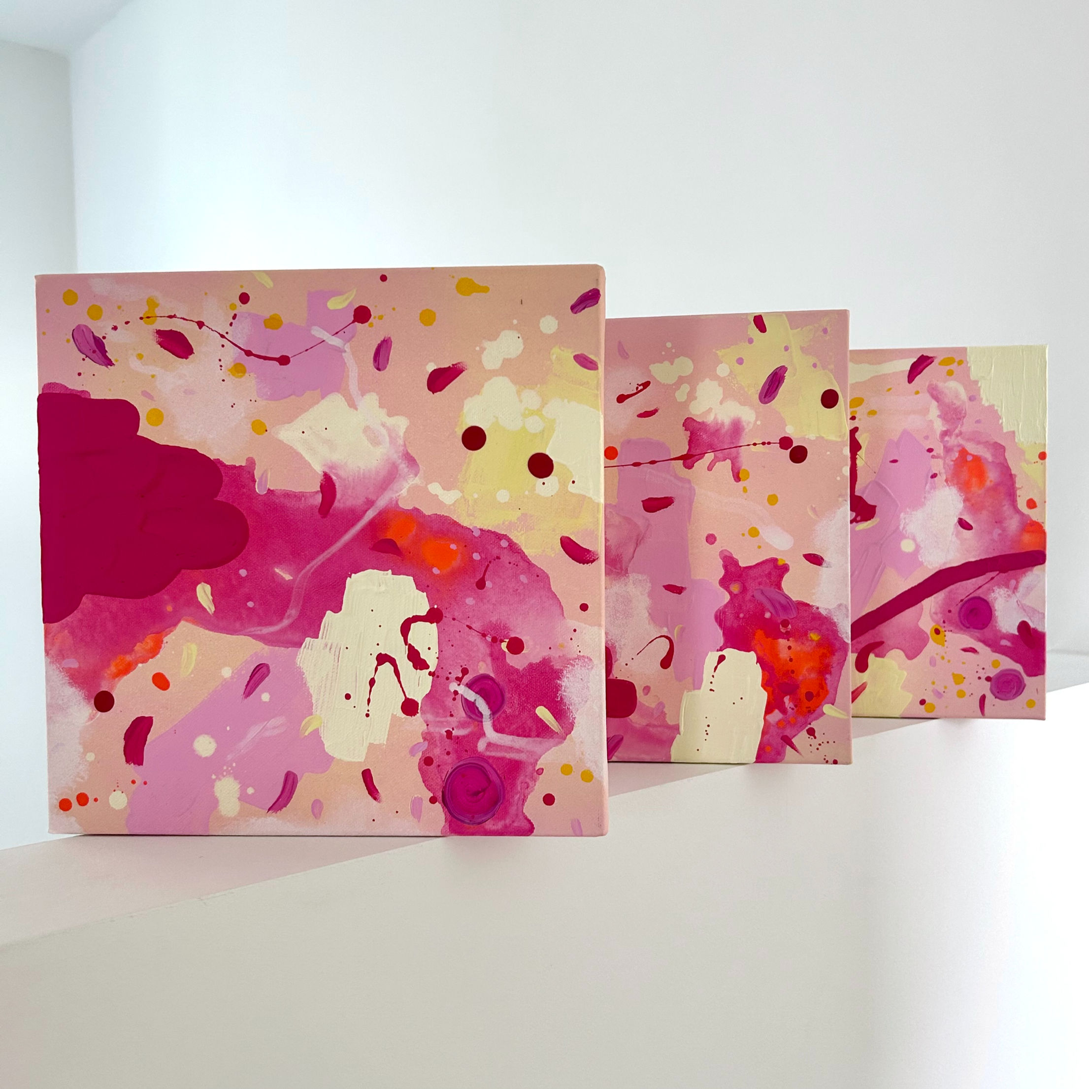 FLAMINGO FIESTA | TRIO | 3x 30x30cm (XL-Tiefe)