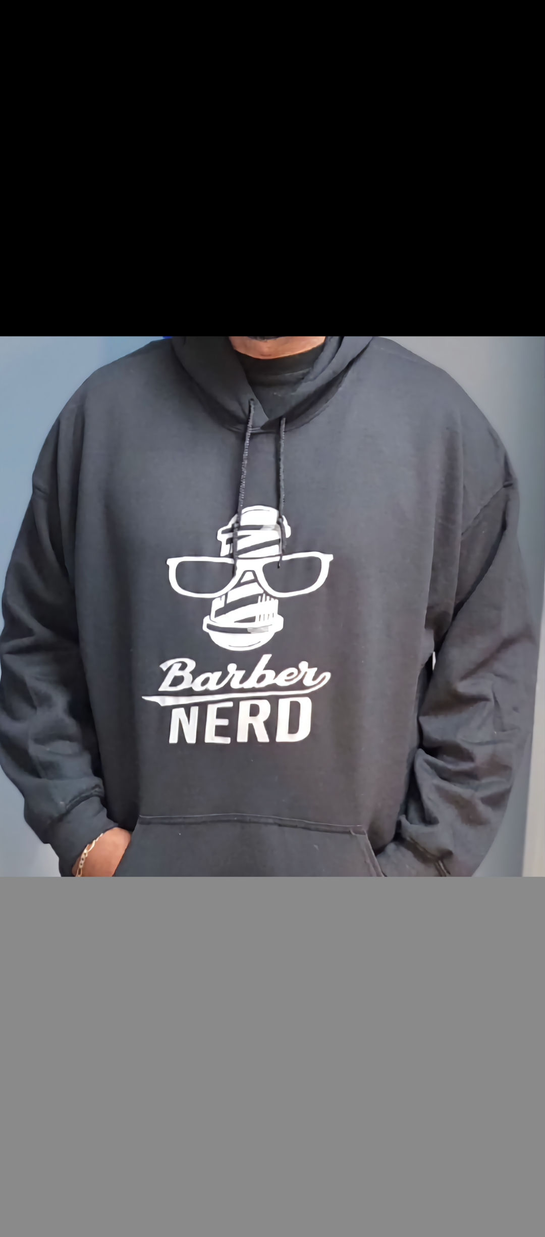 Black Barbernerd hoodie