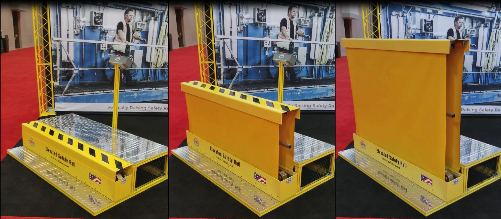 Xrail safety equipment system different adjustments