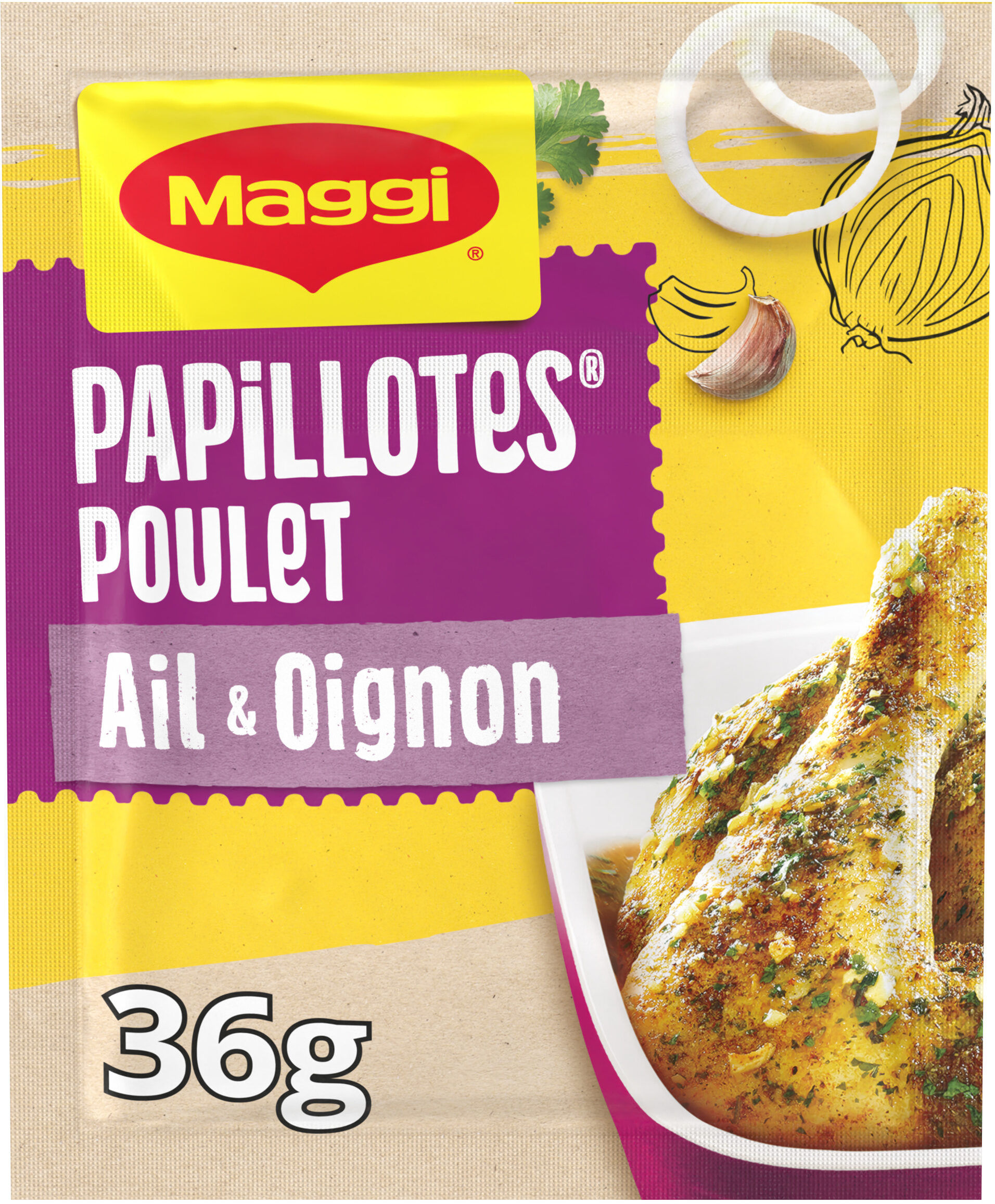 MAGGI Papillotes Poulet Ail Oignon 36g – 36 g