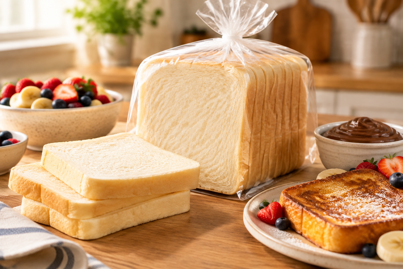 Pain de mie 100% mie brioché tranches épaisses sans croûte
