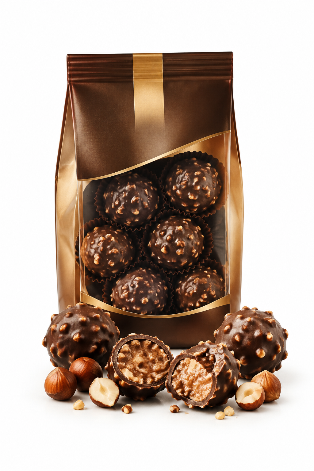 Rocher Chocolat Noir Praliné Noisettes POULAIN - 7 unités