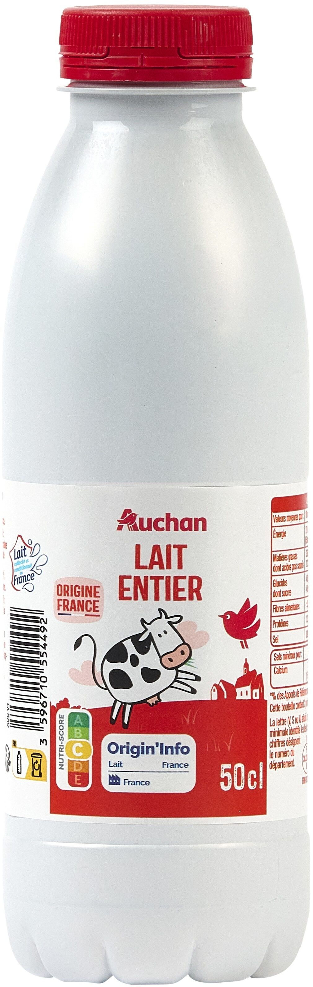AuchanLait entierorigine France – 0.5 l
