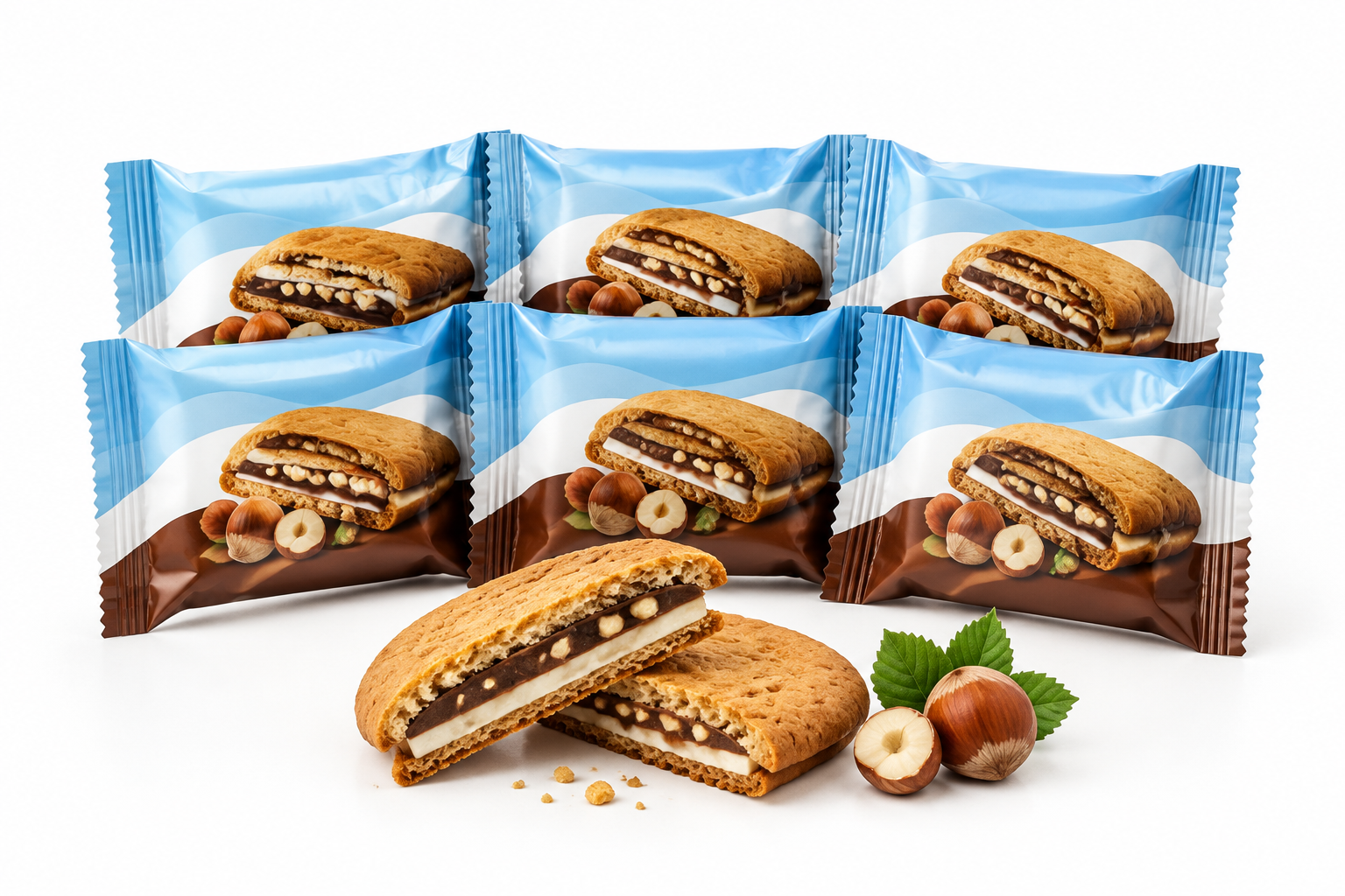 Biscuits Lait et Noisettes KNOPPERS - 25 g