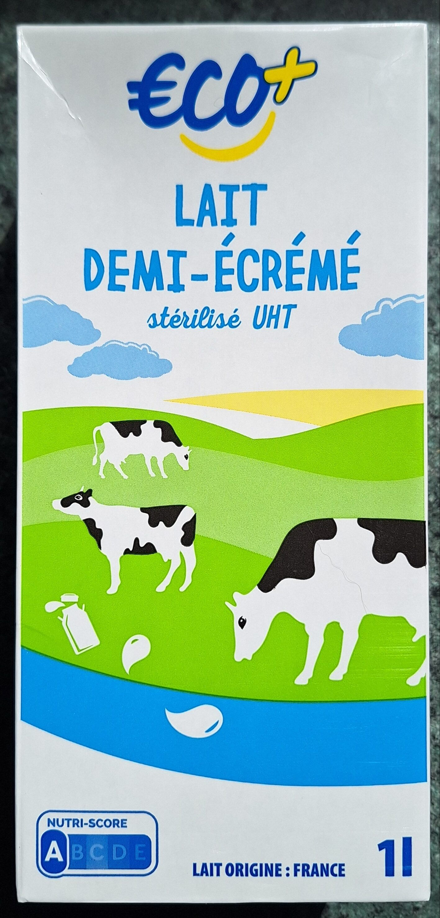 Lait Demi-Ecrémé - Stérilisé UHT – 1l