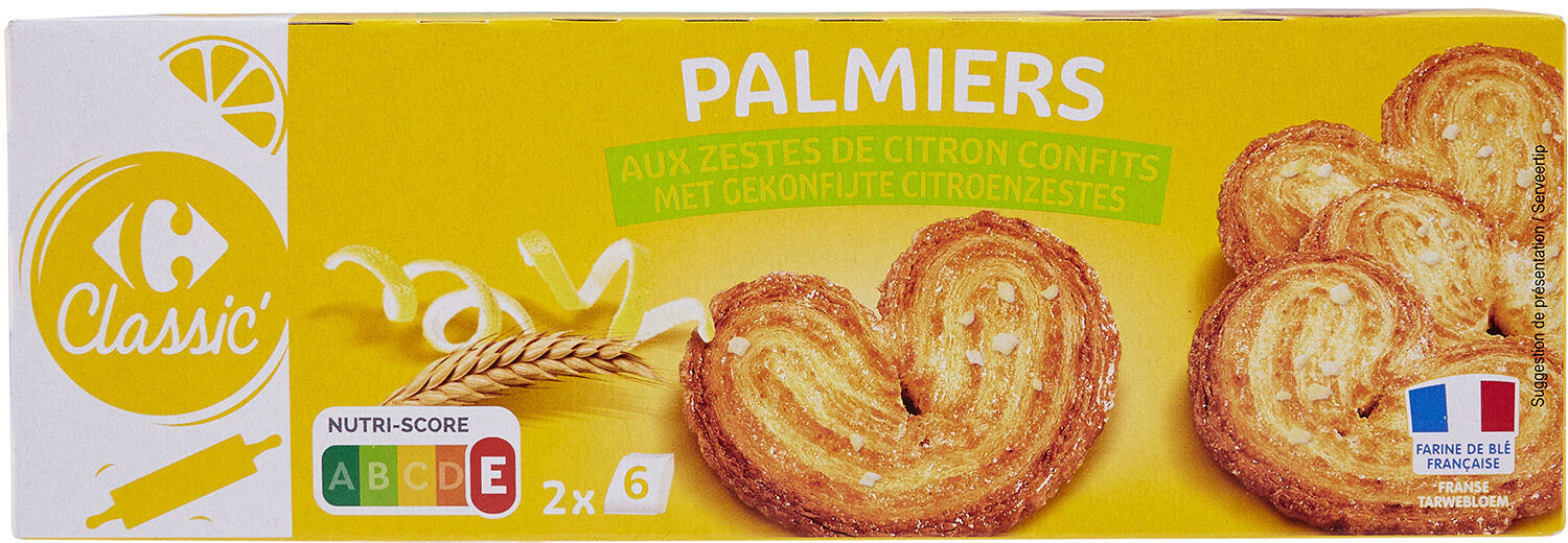 Palmiers Aux zestes de citron confits – 100 g