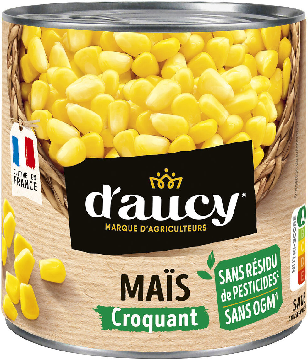 Maïs croquant Sans résidu de pesticides d'aucy 285g – 285 g