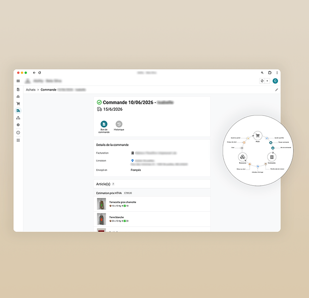 Application de gestion des stocks et réassort automatisé pour atelier de production