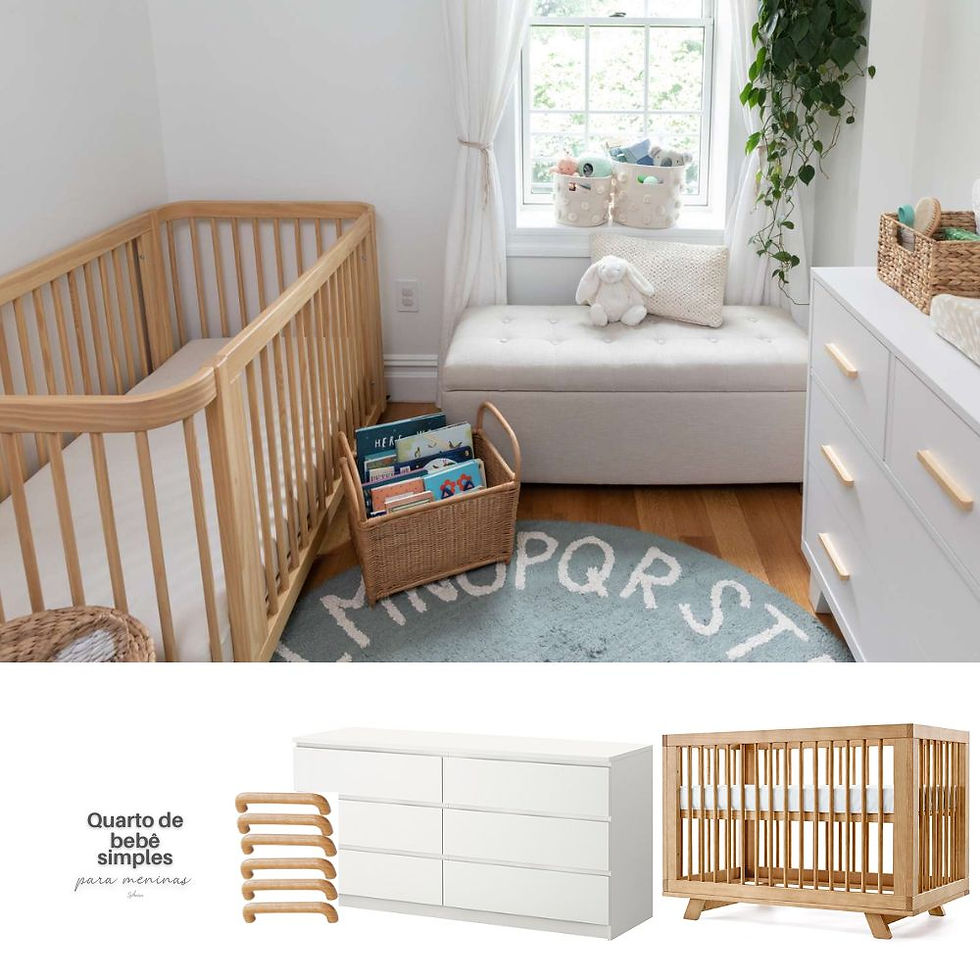 ideia simples de como decorar quarto bebe menina