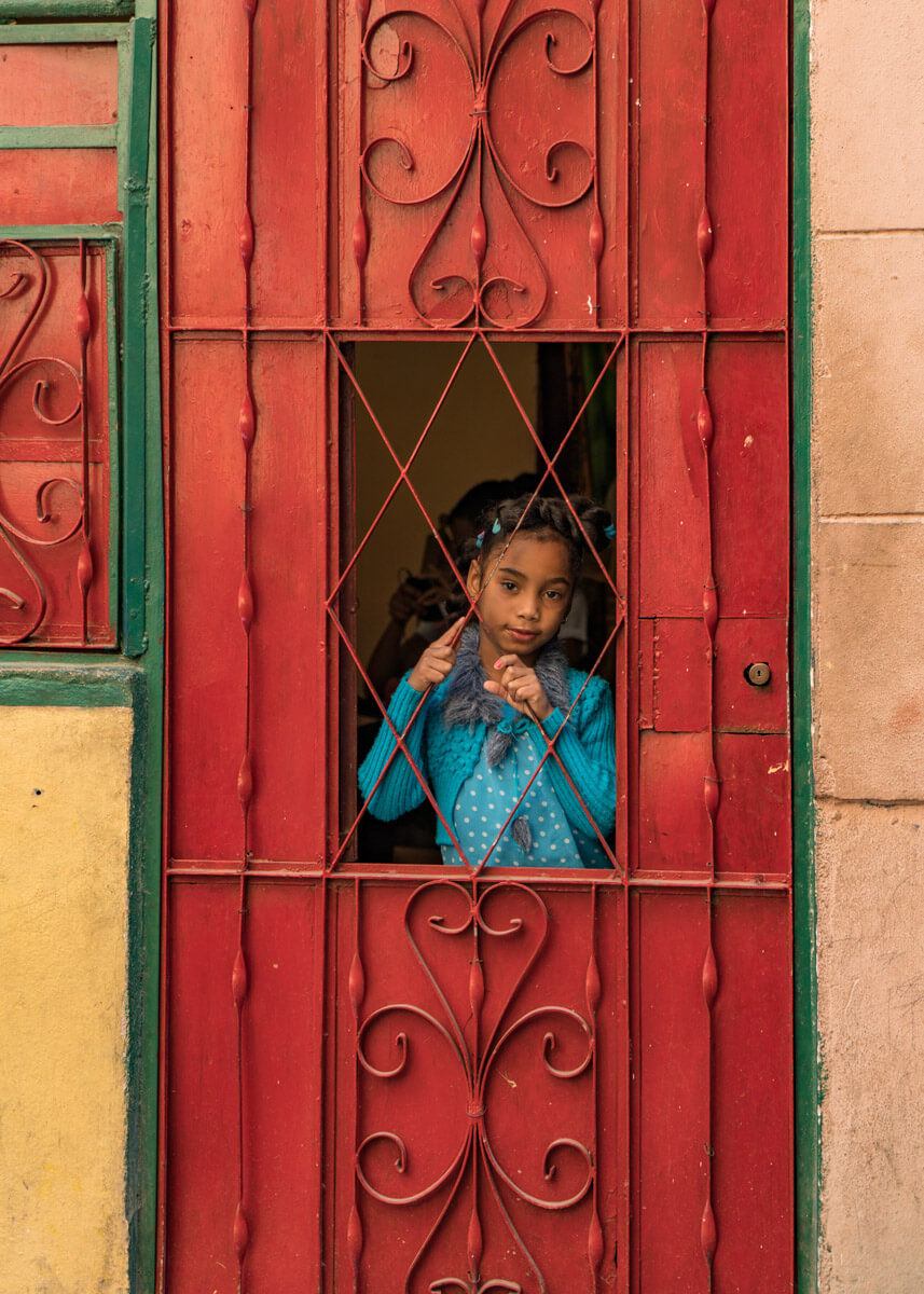Girl in Blue with Red - Havana