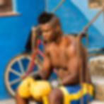 Noels Concentration in Color-Rafael Trejo Boxing-Havana