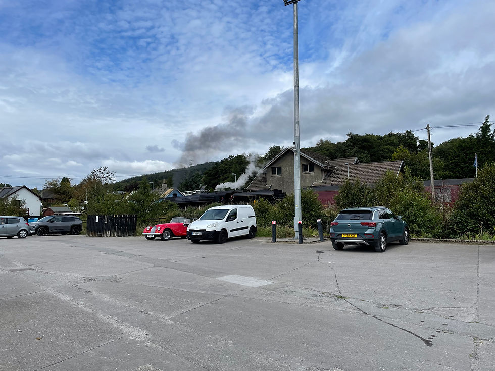 Not a good photo of a steam train