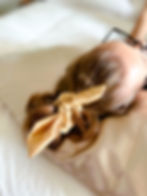 scrunchie rabicó elástico de cetim saúde cuidado natural para os cabelos