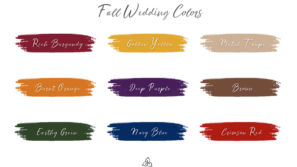 9 Fall wedding color ideas