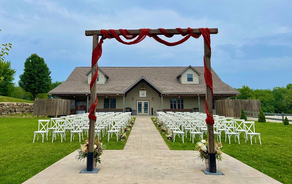 Sego Farms features both Indoor and Outdoor Venue options for that "just in case" Missouri Weather