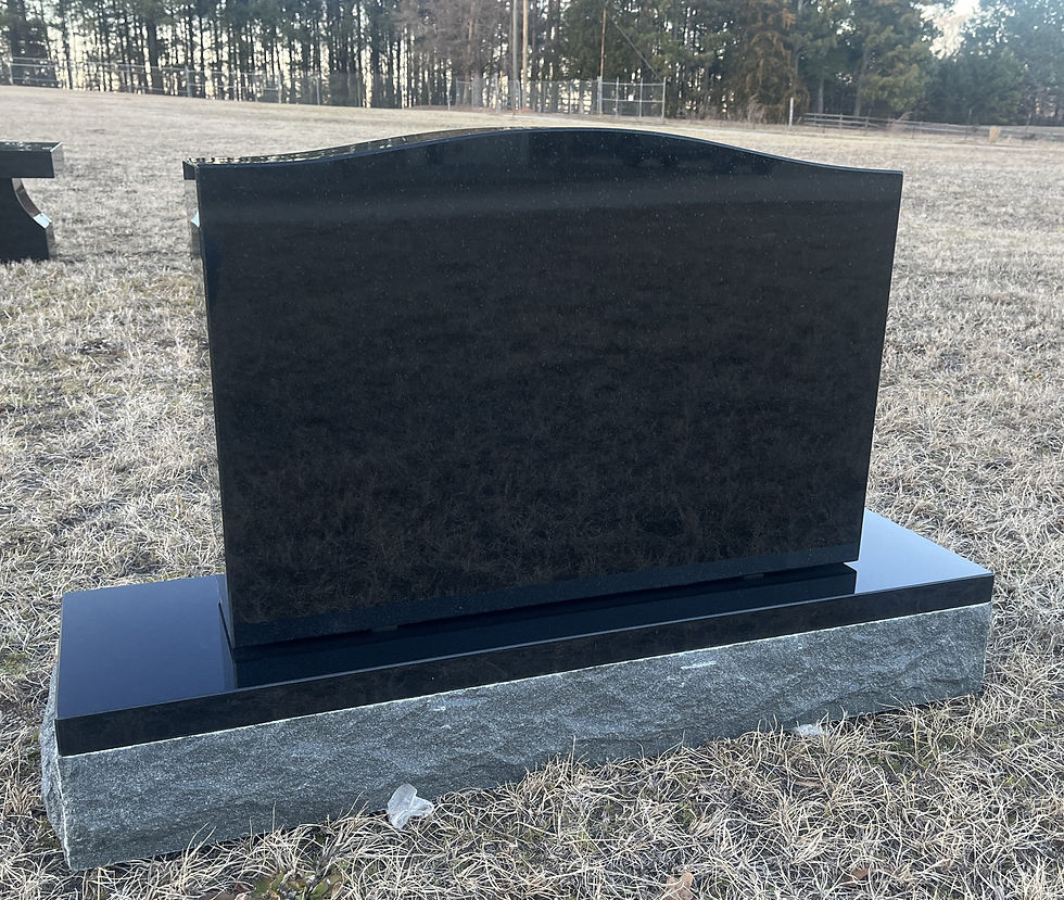 Thumbnail: Large Black Etched Companion Memorial Die & Base