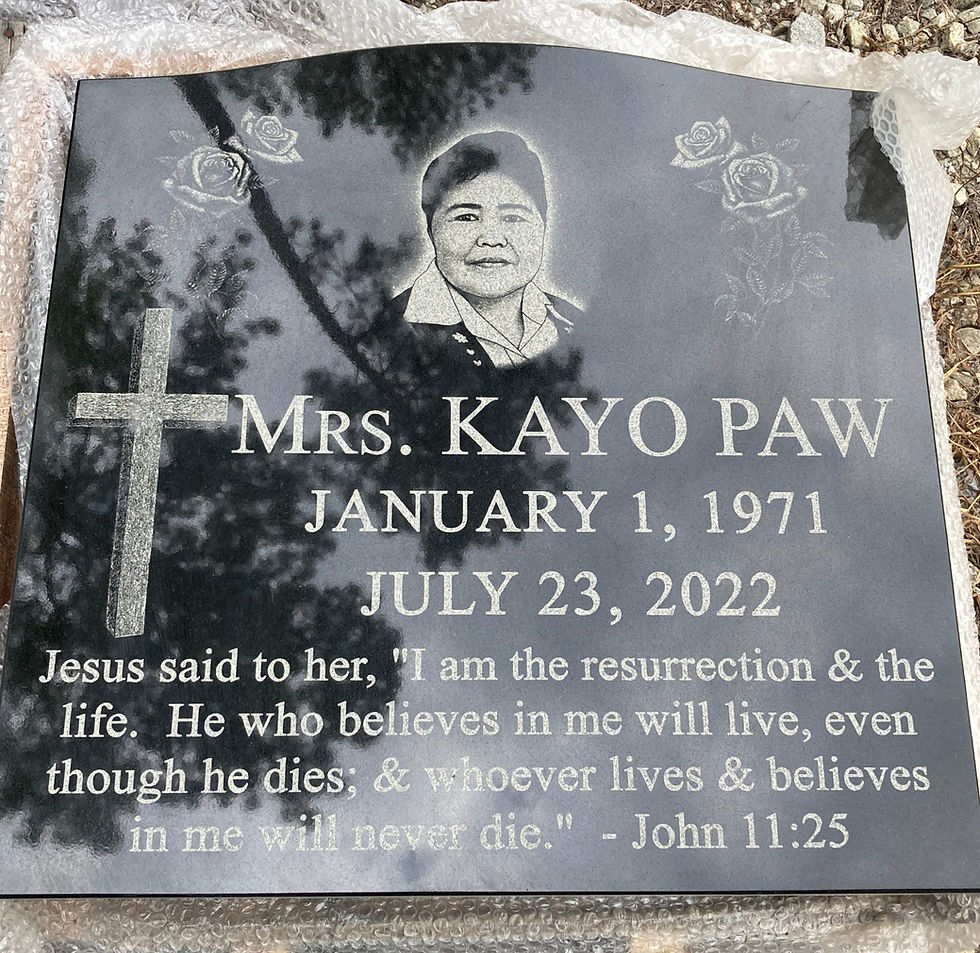 Thumbnail: Large Black Etched Single or Companion Memorial Die & Base