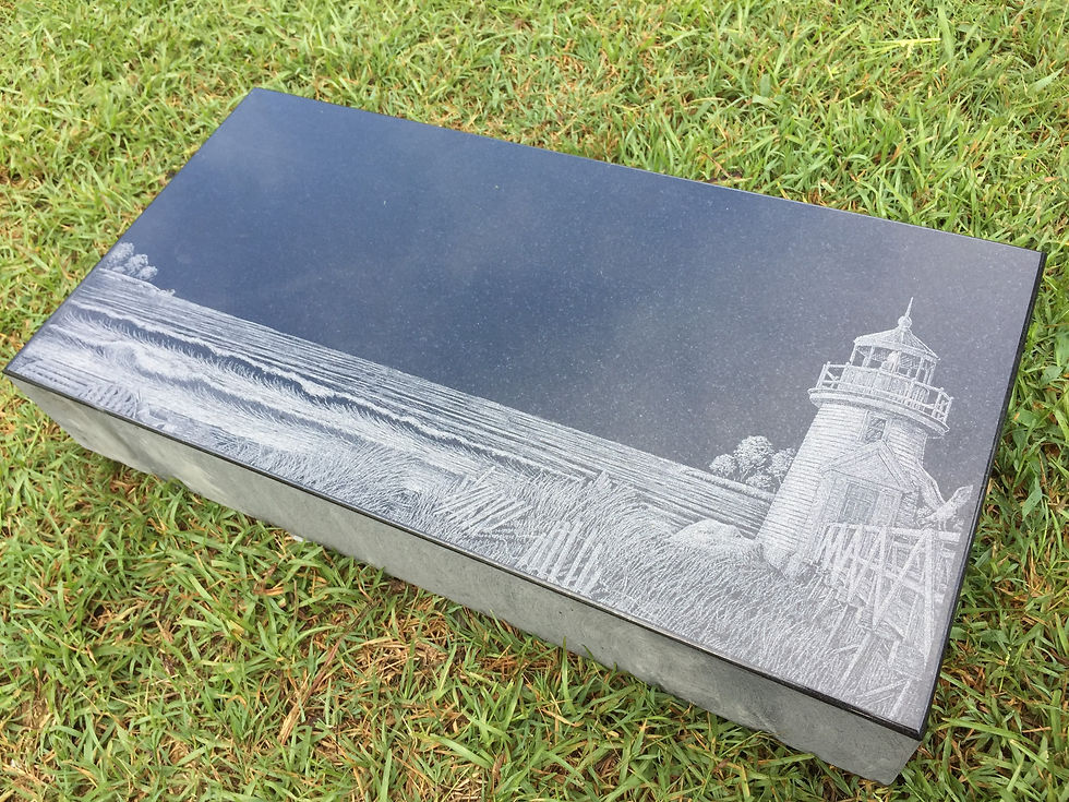 Thumbnail: Etched Jet Black Flat Marker 24" x 12" x 4"