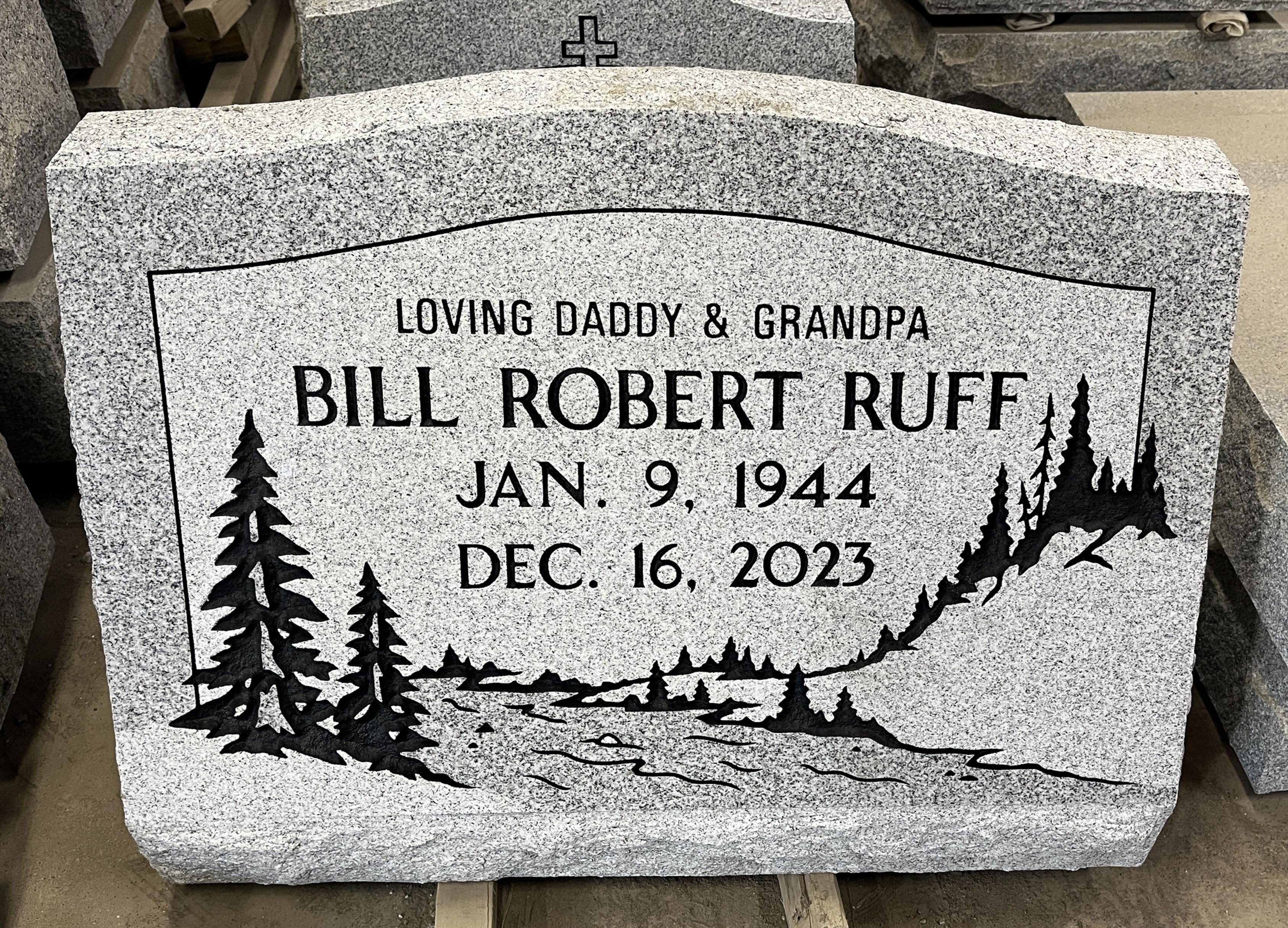 Large Single Slant Memorial