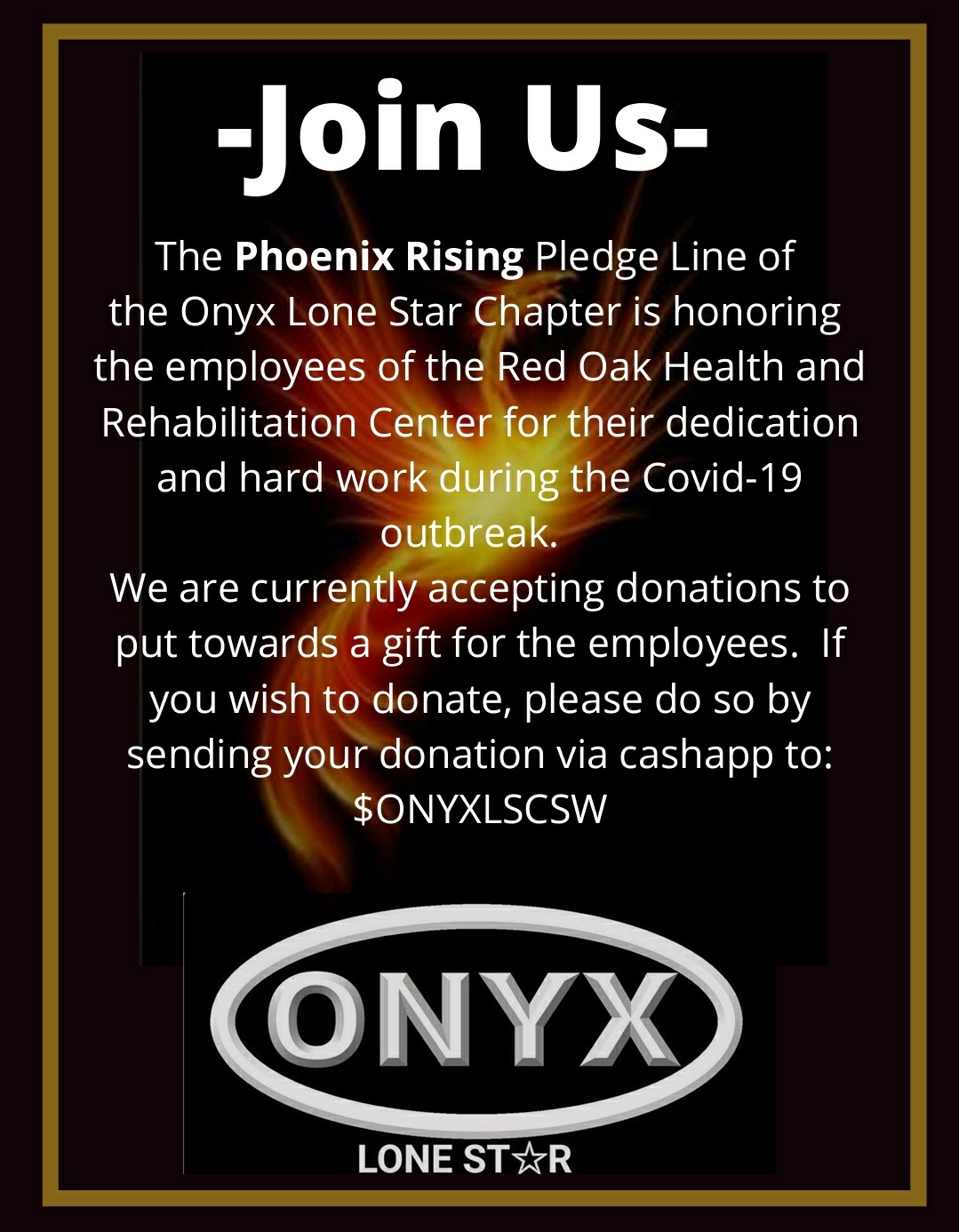 phoenix rising pledge line - fundraiser