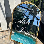 wedding mirror sign created by a wedding planner in tampa
