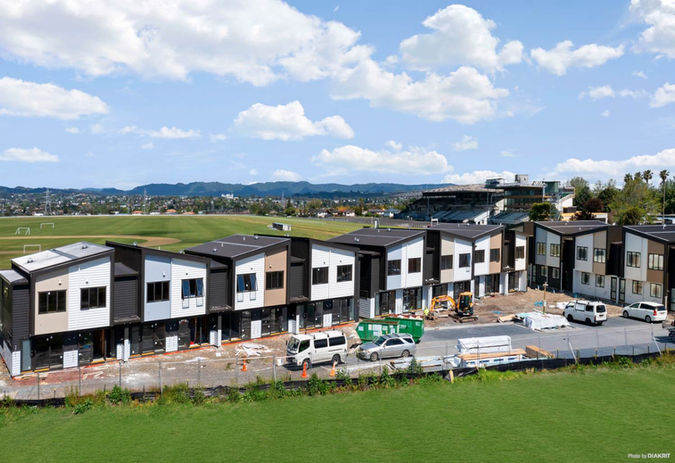 Exterior view of the Avondale 4 Block Town House Development