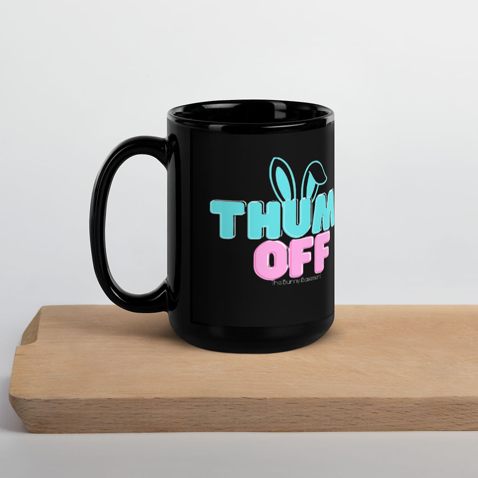 Miniatura: ¡Fuera de golpe! Taza negra brillante