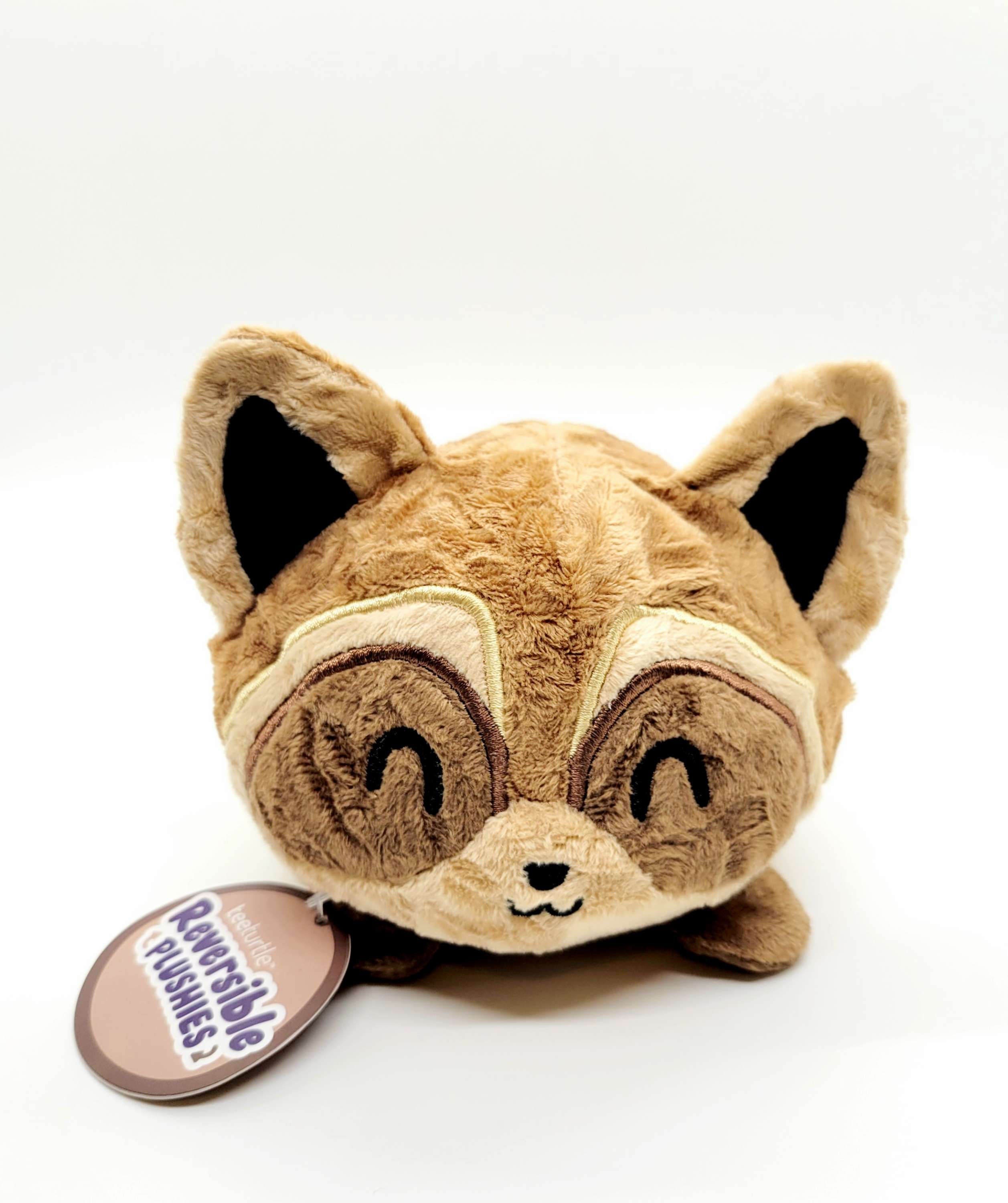 Reversible TeeTurtle Raccoon Plush