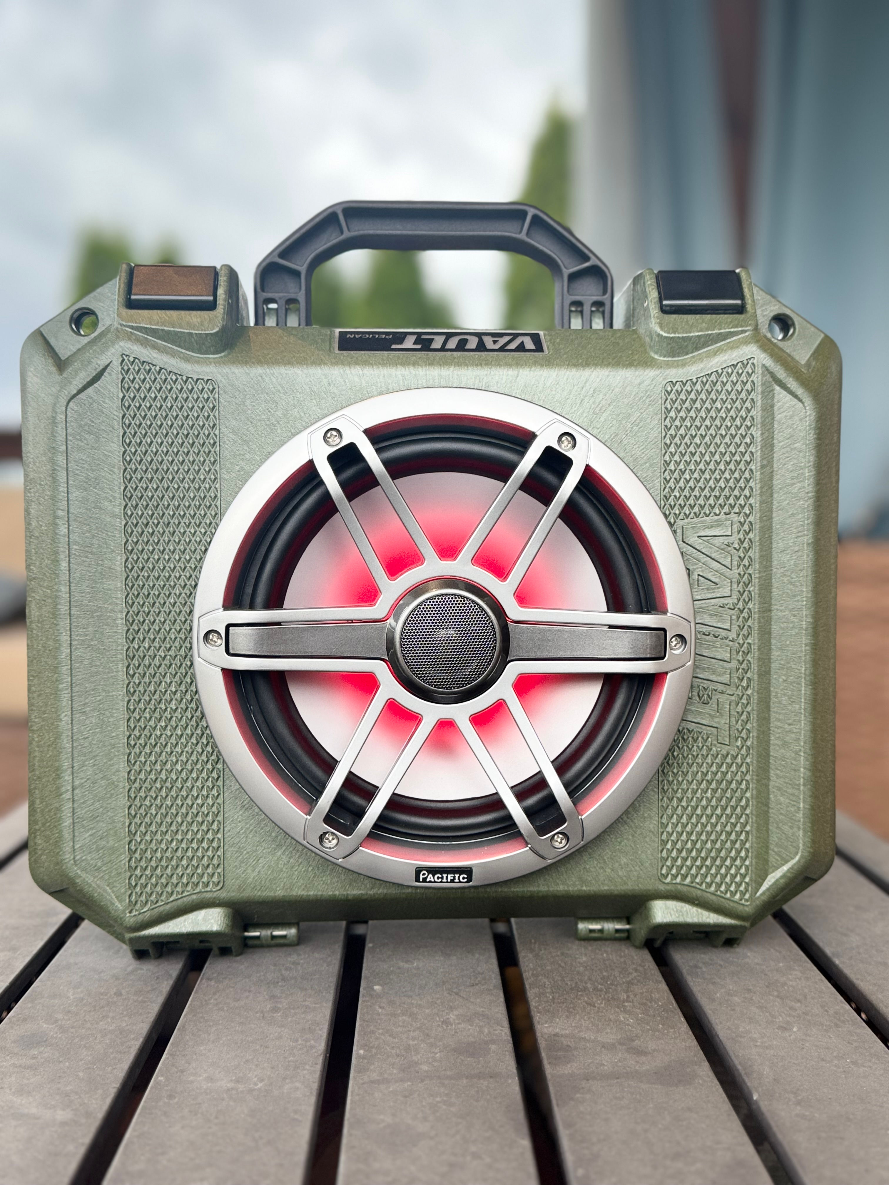 ThunderCase w/ 8" Pacific Marine RGB Speaker 100w TinySine Amp DSP TWS/Party